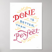 Gereed is beter dan perfect kleurenposter poster (Voorkant)