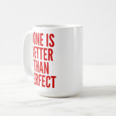 Gereed is beter dan perfect koffiemok (Voorkant links)