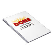 Gereed is beter dan perfect notitieboek (Rechterzijde)