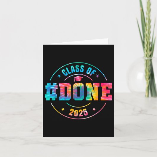 Gereed Klas van 2025 Afstuderen Kind hem haar doce Kaart (Voorkant)