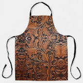 Gereed lederen bruin  schort (Voorkant)