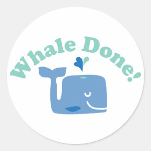 Gereed voor walvis ronde sticker