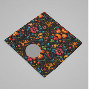 Gereedgemaakt gegraveerd lederen look bloemen tissuepapier