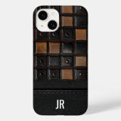 Gereedgemaakt gegraveerd lederen look monogram Case-Mate iPhone case (Achterkant)