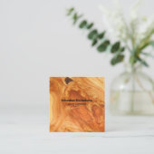 Gereedgemaakt houtexture Woodworking Craftsman Vierkante Visitekaartje (Staand voorkant)