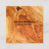 Gereedgemaakt houtexture Woodworking Craftsman Vierkante Visitekaartje (Voorkant)