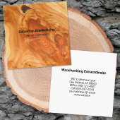 Gereedgemaakt houtexture Woodworking Craftsman Vierkante Visitekaartje