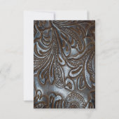 Gereedgemaakt lederen krijtbord bruiloft RSVP (Achterkant)