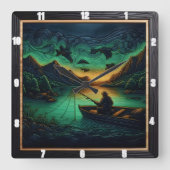 Gereedgemaakte buitenmens vierkante klok (Voorkant)