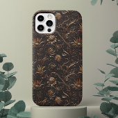 Gereedgemaakte gegraveerde lederen look bruine dis Case-Mate iPhone case