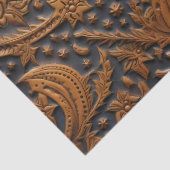 Gereedgemaakte lederen bloemen op middernacht Deco Tissuepapier (Detail)