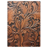 Gereedgemaakte Lederen Monogram Naam Klembord (Achterkant)