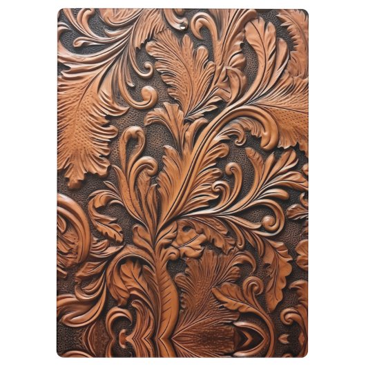  Gereedgemaakte Lederen Monogram Naam Klembord (Achterkant)