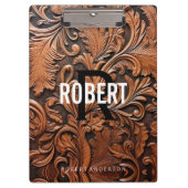  Gereedgemaakte Lederen Monogram Naam Klembord (Voorkant)