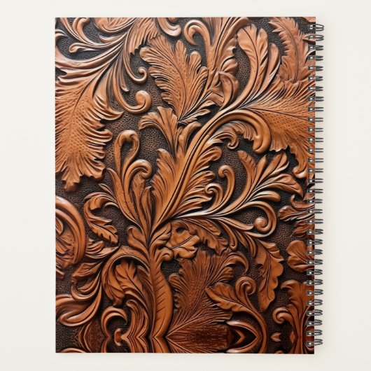  Gereedgemaakte Lederen Monogram Naam Planner (Achterkant)