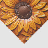 Gereedgemaakte lederen zonnebloembellen Decoupage Tissuepapier (Detail)
