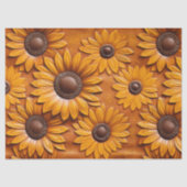 Gereedgemaakte lederen zonnebloembellen Decoupage Tissuepapier (Voorkant)