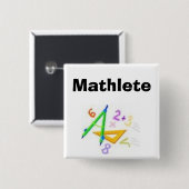 gereedschap 1, Mathlete Vierkante Button 5,1 Cm (Voorkant /achterkant)