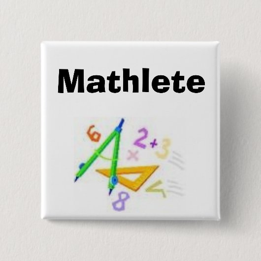 gereedschap 1, Mathlete Vierkante Button 5,1 Cm (Voorkant)