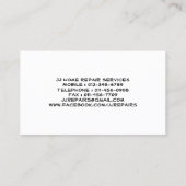 Gereedschap Alphabet Home Reparaties Grijs Visitek Visitekaartje (Achterkant)