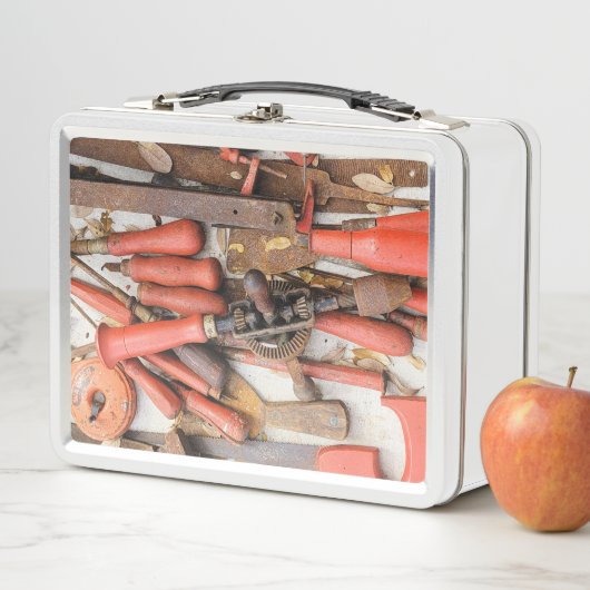 Gereedschap Antiek Rustiek Rood Man Tool (In situ)