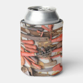 Gereedschap Antiek Rustiek Rood Man Tool Blikjeskoeler (Blikje Voorkant)