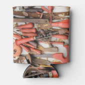 Gereedschap Antiek Rustiek Rood Man Tool Blikjeskoeler (Voorkant)