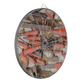 Gereedschap Antiek Rustiek Rood Man Tool Dartbord (Voorkant Links)