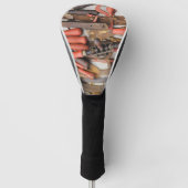 Gereedschap Antiek Rustiek Rood Man Tool Golfheadcover (Voorkant)