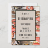 Gereedschap Antiek Rustiek Rood Man Tool Kaart (Achterkant)