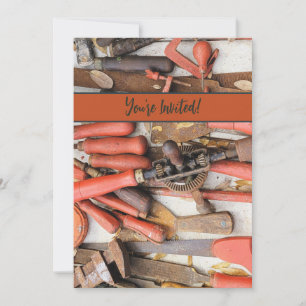 Gereedschap Antiek Rustiek Rood Man Tool Kaart