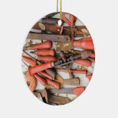 Gereedschap Antiek Rustiek Rood Man Tool Keramisch Ornament (Rechts)