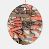 Gereedschap Antiek Rustiek Rood Man Tool Keramisch Ornament (Links)