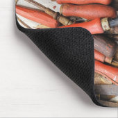 Gereedschap Antiek Rustiek Rood Man Tool Muismat (Hoek)