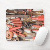 Gereedschap Antiek Rustiek Rood Man Tool Muismat (Met muis)