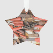 Gereedschap Antiek Rustiek Rood Man Tool Ornament (voorkant)