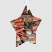 Gereedschap Antiek Rustiek Rood Man Tool Ornament (voorkant)