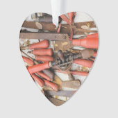 Gereedschap Antiek Rustiek Rood Man Tool Ornament (voorkant)