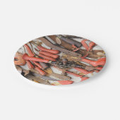 Gereedschap Antiek Rustiek Rood Man Tool Papieren Bordje (Gekanteld)