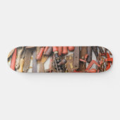Gereedschap Antiek Rustiek Rood Man Tool Persoonlijk Skateboard (Horizontaal)