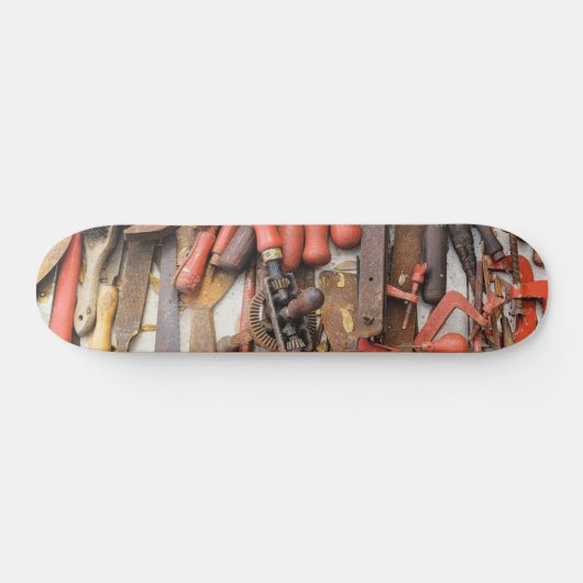 Gereedschap Antiek Rustiek Rood Man Tool Persoonlijk Skateboard (Horizontaal)
