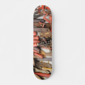 Gereedschap Antiek Rustiek Rood Man Tool Persoonlijk Skateboard (Voorkant)