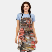 Gereedschap Antiek Rustiek Rood Man Tool Schort (Gedragen)