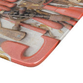 Gereedschap Antiek Rustiek Rood Man Tool Snijplank (Hoek)