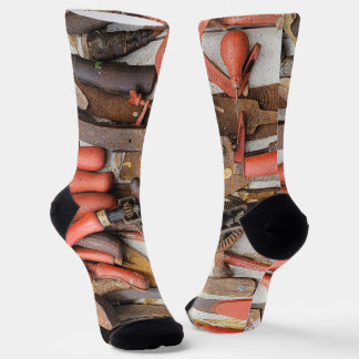 Gereedschap Antiek Rustiek Rood Man Tool Sokken