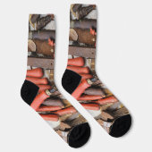 Gereedschap Antiek Rustiek Rood Man Tool Sokken (Rechts)