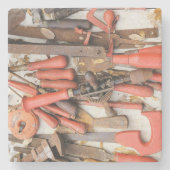 Gereedschap Antiek Rustiek Rood Man Tool Stenen Onderzetter (Voorkant)