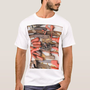 Gereedschap Antiek Rustiek Rood Man Tool T-shirt