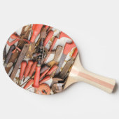 Gereedschap Antiek Rustiek Rood Man Tool Tafeltennisbatje (Zijkant)