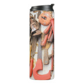 Gereedschap Antiek Rustiek Rood Man Tool Thermosbeker (Gedraaid links)